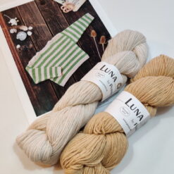 Luna by permin 899034 Råhvid og Lysgul farve kombination