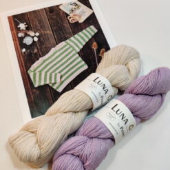 Luna by permin 899034 Råhvid og lyslilla farve kombination