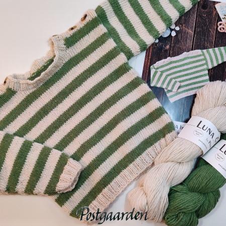 Luna by permin Stribet babybluse 899034 Strikkekit