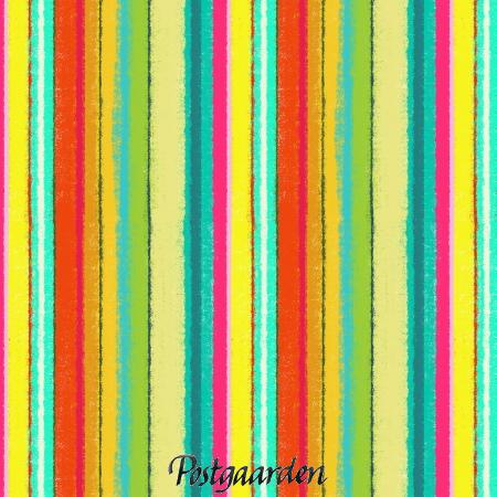 7669 multi farvet stribet patchworkstof