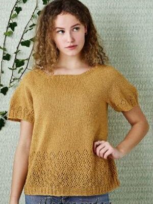 893453 top med blondekanter moenster permin - postgaarden.com