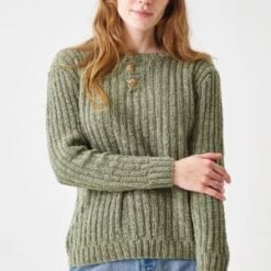 899041 luna sweater med struktur og stolpe mønster permin - postgaarden.com