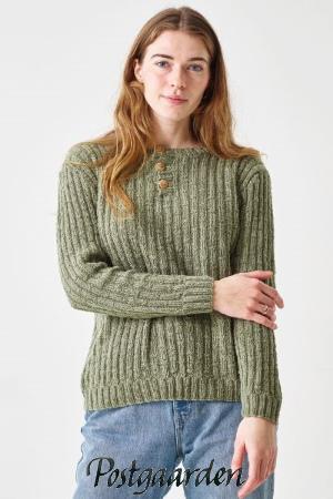 899041 luna sweater med struktur og stolpe mønster permin - postgaarden.com