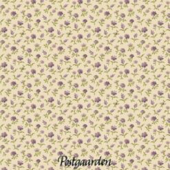 7681 Cream med små blomster patchworkstof - postgaarden.com