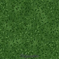 7687 grøn med blade patchworkstof. Bredde: 110 cm - postgården - postgaarden.com