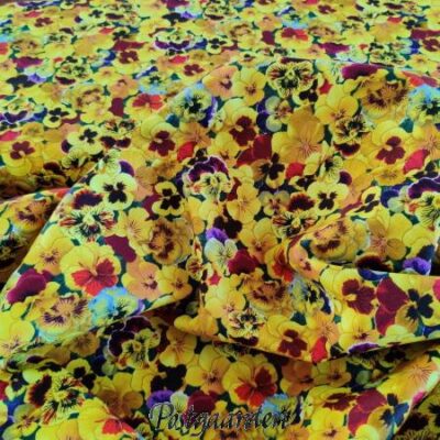 7691 Gule stedmoderblomst patchwork - postgaarden.com - postgården