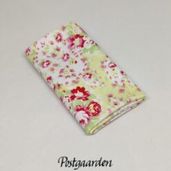 Gul med blomster fat quarter patchworkstof