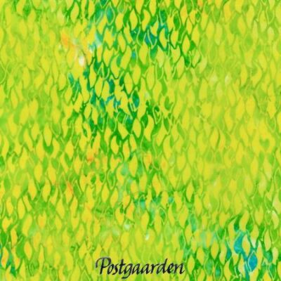 7695 vårgrøn med mønster bali batik patchworkstof - postgaarden.com