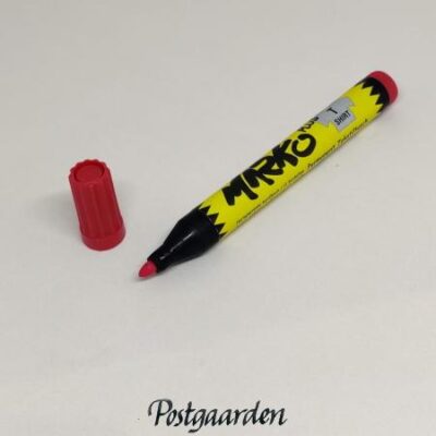 Rød stoftusch tekstiltusch - postgaarden.com