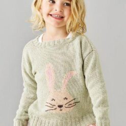 Bluse med kanin Esther by permin strikkemønster - postgaarden.com