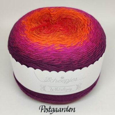 Whirligig fra Scheepjes plum to red strikkegarn garn - postgaarden.com
