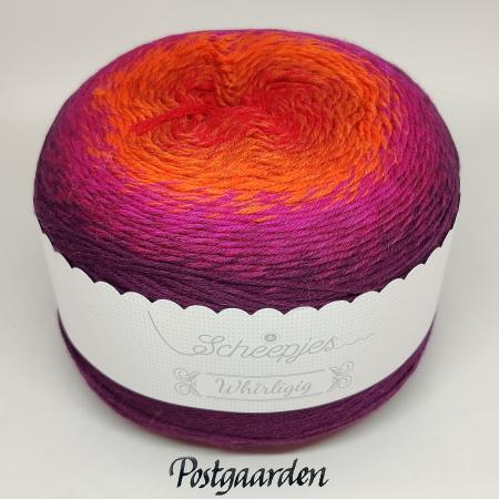 Whirligig fra Scheepjes plum to red strikkegarn garn - postgaarden.com