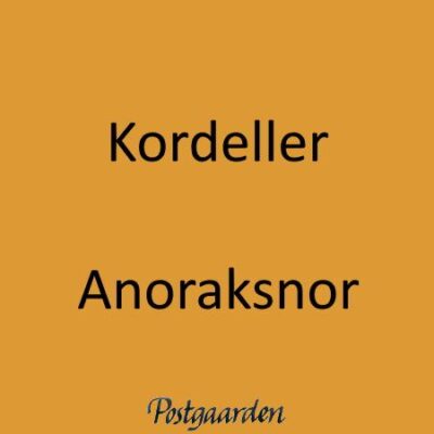 Kordeller og Anoraksnor