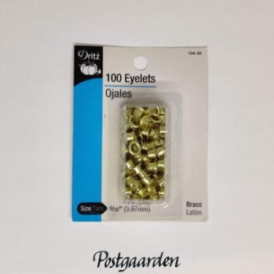 messing snøreringe 100 stk - postgaarden.com