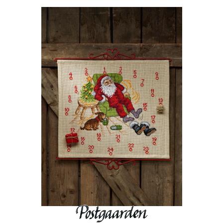 34-1221 Julemand lænestol permin julekalender broderi - postgaarden.com