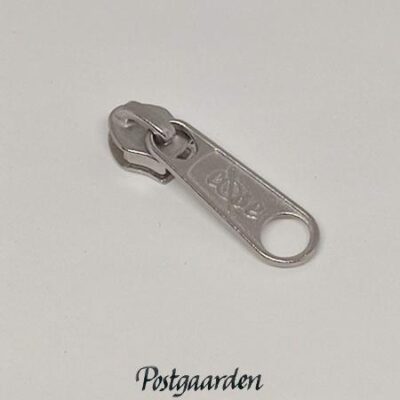 sølvfarvet 6 mm skyder til lynlås - postgaarden.com