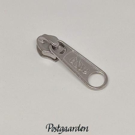 sølvfarvet 6 mm skyder til lynlås - postgaarden.com