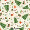 7712 råhvid med juletræ patchworkstof - postgaarden.com