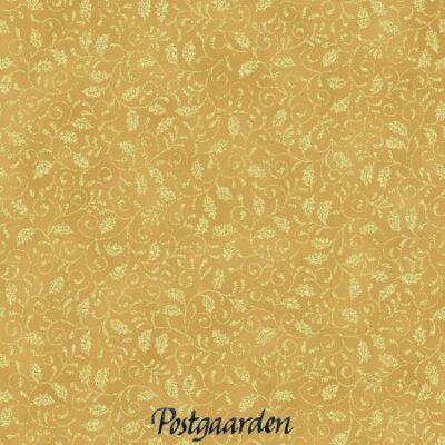 7715 gylden med guld blade patchworkstof - postgaarden.com