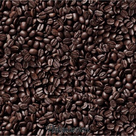 mørke kaffebønner patchworkstof - postgaarden.com