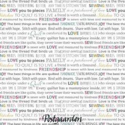 7731 Hvid med ord words to quilt by patchworkstof - postgaarden.com