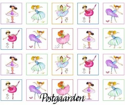 7740 panel med ballerinaer patchworkstof - postgaarden.com