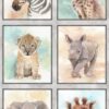 7738 panel med afrika dyr patchworkstof - postgaarden.com