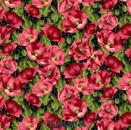 7744 bloomin poppies patchworkstof - postgaarden.com