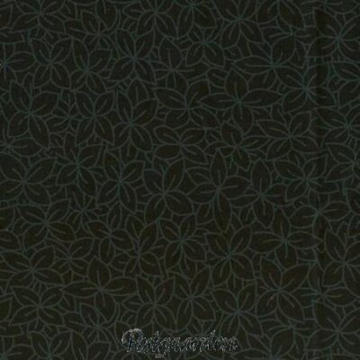 7753 sort med grå blade patchworkstof - postgaarden.com