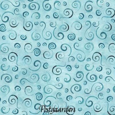 7749 Lyseblå med cirkler patchworkstof - postgaarden.com