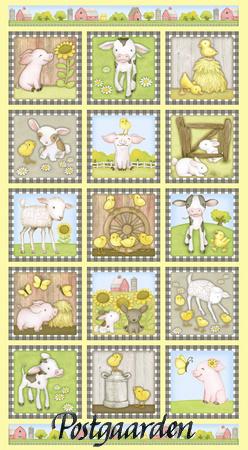 7764 panel med dyr patchworkstof - postgaarden.com