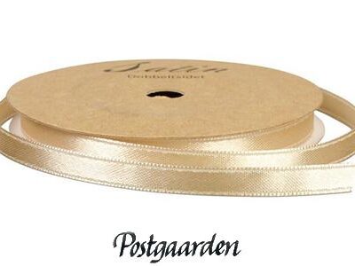 743218 Creme 3-mm satinbånd - postgaarden.com