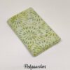 FQ7771 Lime med blomster patchworkstof - postgaarden.com
