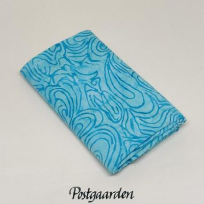 FQ7773 Turkis med streger bali batik patchworkstof - postgaarden.com