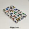 FQ7781 Cream råhvid med sommerfugle patchworkstof fat-quarter - postgaarden.com