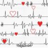 7888 EKG med hjerter patchworkstof - postgaarden.com