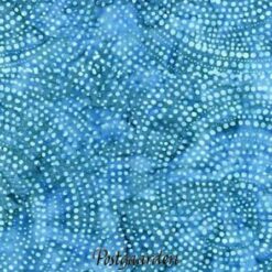 7890 Turkis med prikker bali batik patchworkstof - postgaarden.com