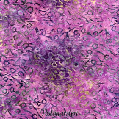 7894 Lilla med mønster bali batik patchworkstof - postgaarden.com