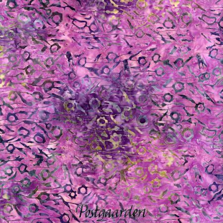 7894 Lilla med mønster bali batik patchworkstof - postgaarden.com