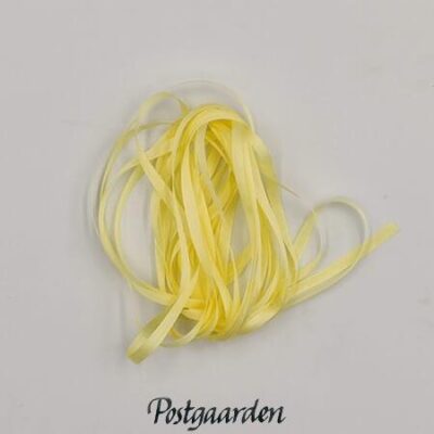 A4204 lys gul 4mm silkebånd silkebåndsbroderi - postgaarden.com
