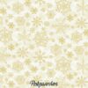 7895 Beige med guld snefnug jul patchworkstof - postgaarden.com