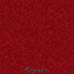 7898 Rød med snirkler og guld jul patchworkstof - postgaarden.com