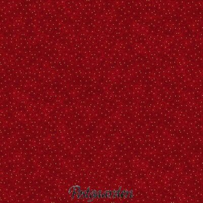 7898 Rød med snirkler og guld jul patchworkstof - postgaarden.com