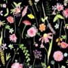 7901 sort med store blomster patchworkstof - postgaarden.com