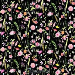 7902 sort med små blomster patchworkstof - postgaarden.com