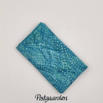 FQ7890 Turkis med prikker bali batik patchworkstof - postgaarden.com