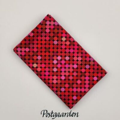 FQ7903 Pink rød prikker patchworkstof - postgaarden.com