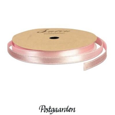 743203 lyserød 3mm satinbånd - postgaarden.com
