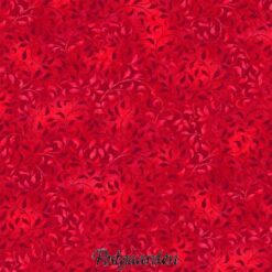 7922 rød med blade patchworkstof - postgaarden.com