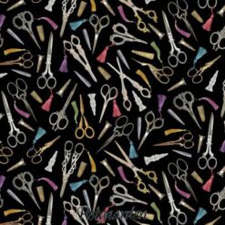 7928 sort med sakse patchworkstof - postgaarden.com